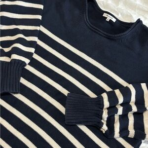 Madewell Navy and Cream Striped Sweater
